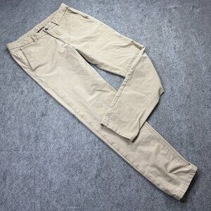 Lululemon Commission Pants Men 32 x 31 Beige Tapered ABC Technical Classic Fit